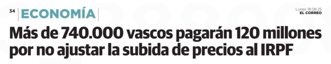 Es intolerable que en una comunidad socializada como Euskadi  se produzca este atropello. Un expolio en toda regla y sin paliativos. Contribuir es de justicia. Que te asalten y desvalijen es inadmisible.