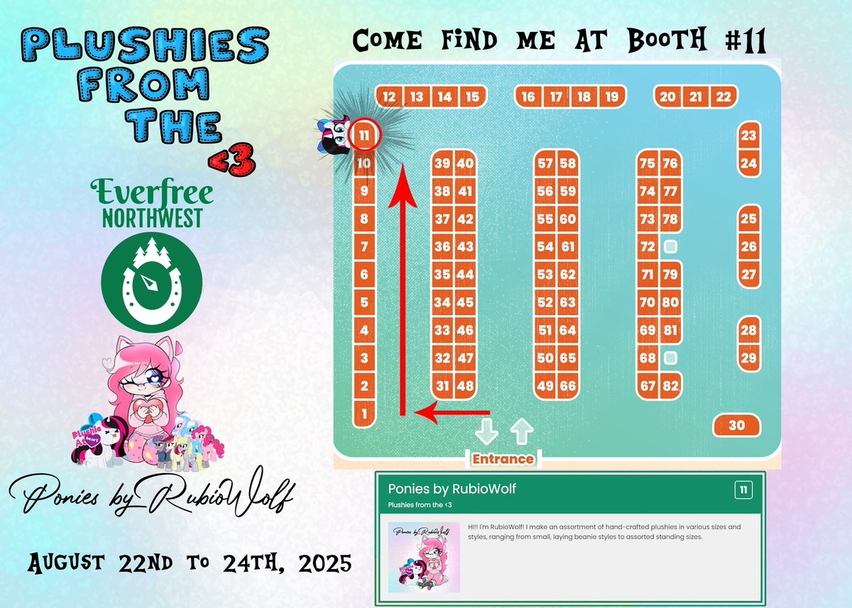 🦄RubioWolf🪡🧵@PCD 😢😭 (@rubiowolf) on Twitter photo WHO’S READY FOR <a href="/EverfreeNW/">Everfree Northwest</a>?!
Come find me & my #plushies at booth#11 in the Vendor Hall August 22rd-25th!
#poniesbyrubiowolf #brony #EverfreeNorthwest #EFNW25 #EverfreeNW #EverfreeNW2025 #EFNW2025 #bronies #convention #plushartist #mlp #MLPFiM #plushie WHO’S READY FOR <a href="/EverfreeNW/">Everfree Northwest</a>?!
Come find me & my #plushies at booth#11 in the Vendor Hall August 22rd-25th!
#poniesbyrubiowolf #brony #EverfreeNorthwest #EFNW25 #EverfreeNW #EverfreeNW2025 #EFNW2025 #bronies #convention #plushartist #mlp #MLPFiM #plushie