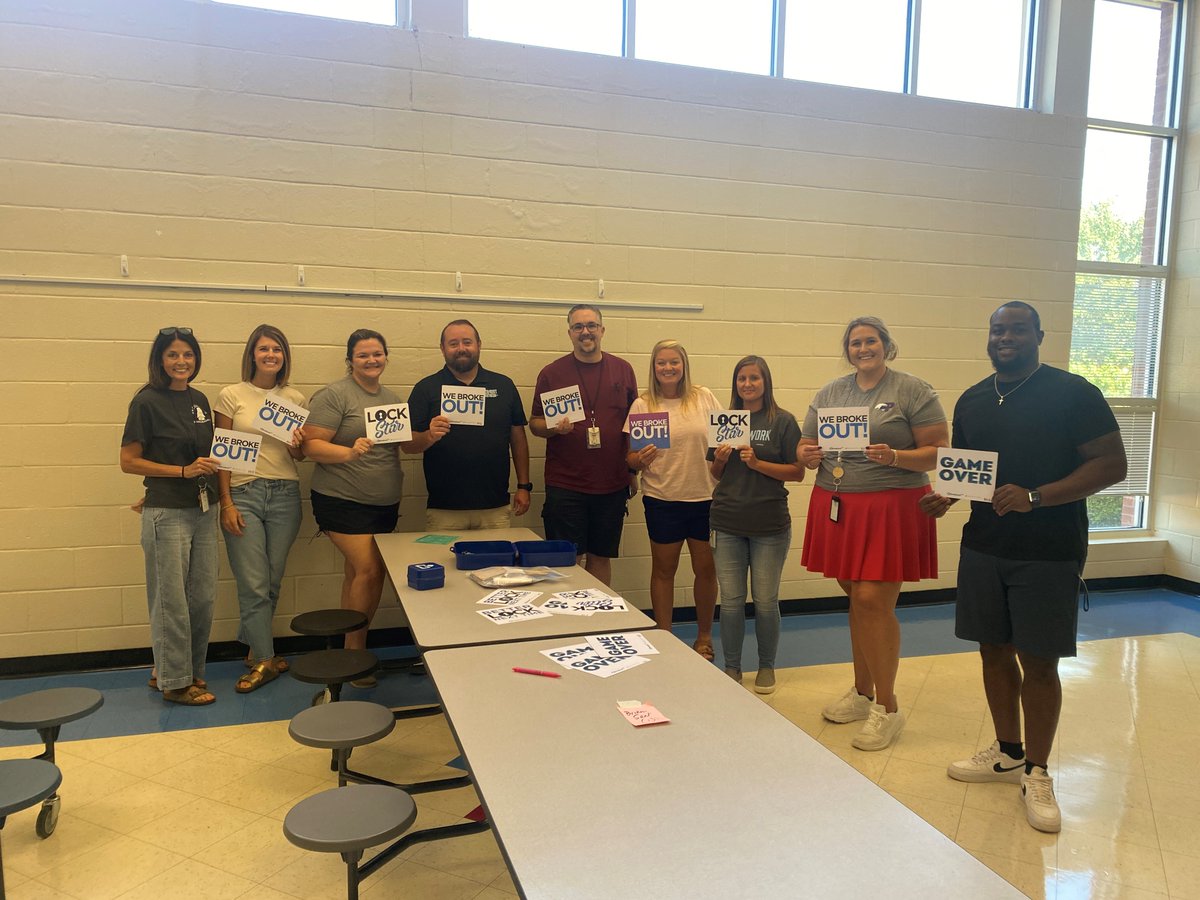 PiedmontMSNC's tweet photo. 🐾 Exciting first day back with PDMS staff! Focus: Engaged in Excellence. Teachers got creative with a BreakoutEDU activity to boost classroom engagement. Ready for an incredible year with our Middle School Panthers! 💙❤️ #EngagedInExcellence #PantherPride @AGHoulihan @UCPSNC https://t.co/32o66gmGQ4