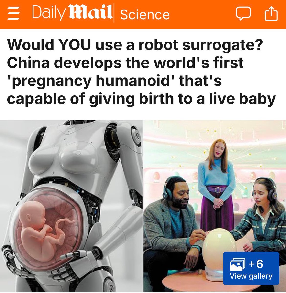 Kab (@kabamur_taygeta) on Twitter photo China develops a robot that gives birth to humans.
They won't need cloning facilities if clones can be born from robots.
China is the key to the satanic-transhuman takeover of Earth. It's happening right in front of us.
It's ok. The Shift is coming. We're getting out of here. China develops a robot that gives birth to humans.
They won't need cloning facilities if clones can be born from robots.
China is the key to the satanic-transhuman takeover of Earth. It's happening right in front of us.
It's ok. The Shift is coming. We're getting out of here.