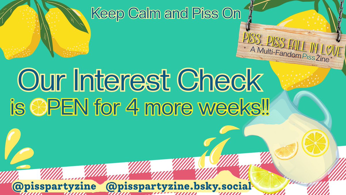 Keep those golden flood gates open, we have 4 more weeks until the interest check closes 🍋💛