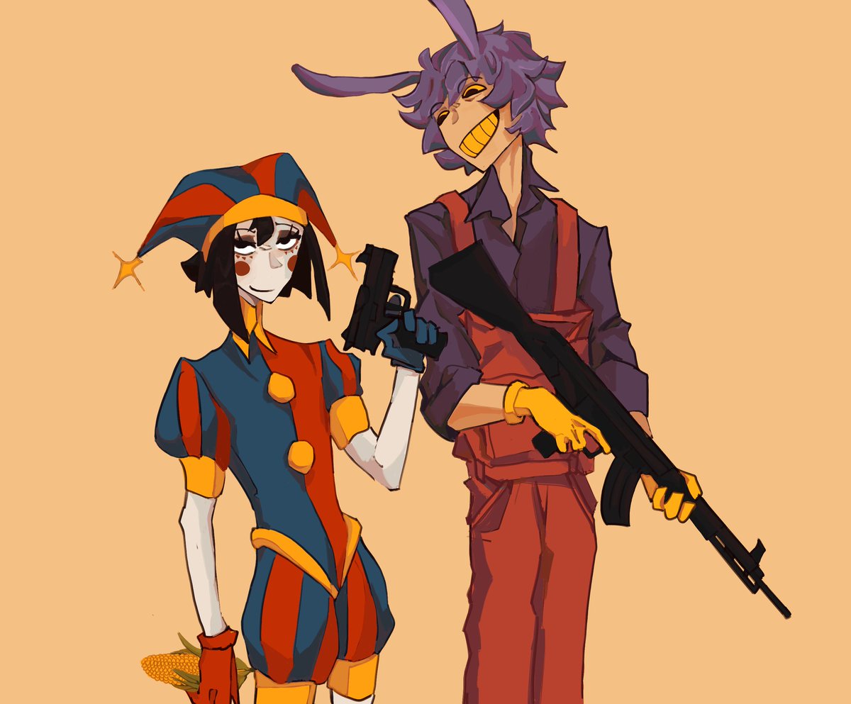 idk should i post the different fandoms I draw, but okay yeah I love these two... 
#tadc #jax #pomni #funnybunny