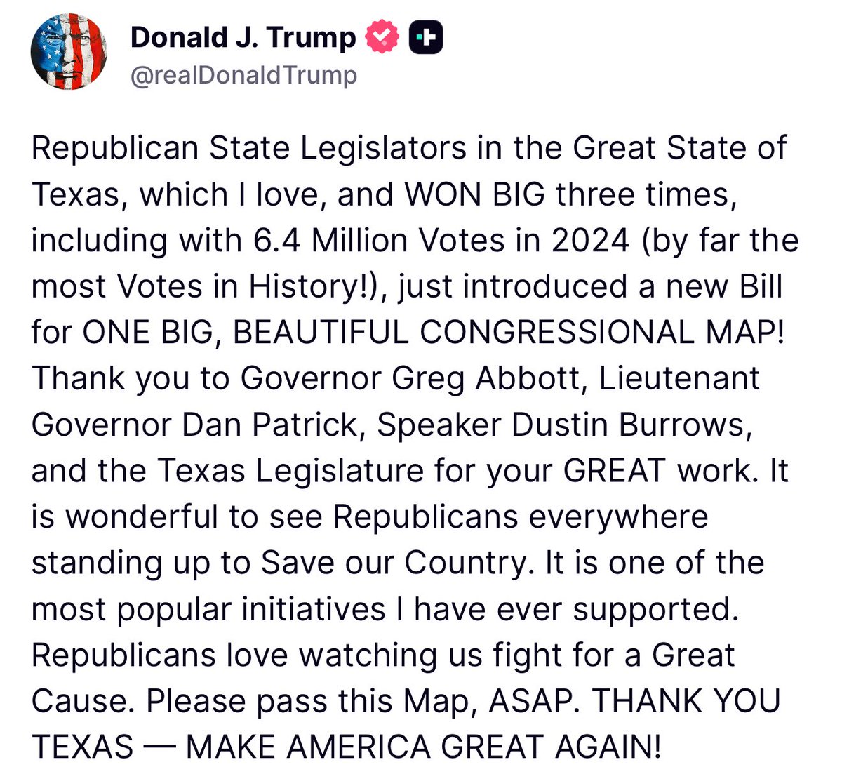 MAGAVoice's tweet image. BREAKING 🚨 President Trump doubles down by praising Texas for redistricting, ignoring Newsom

ABSOLUTE MIC DROP 🔥