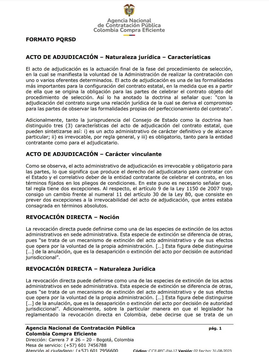 roap12's tweet photo. Contratación Estatal: Concepto de CCE respecto del marco normativo para la revocatoria directa del acto de adjudicación en el sistema de compras públicas
https://t.co/xvM35ephL7 https://t.co/b3l6q5mREj