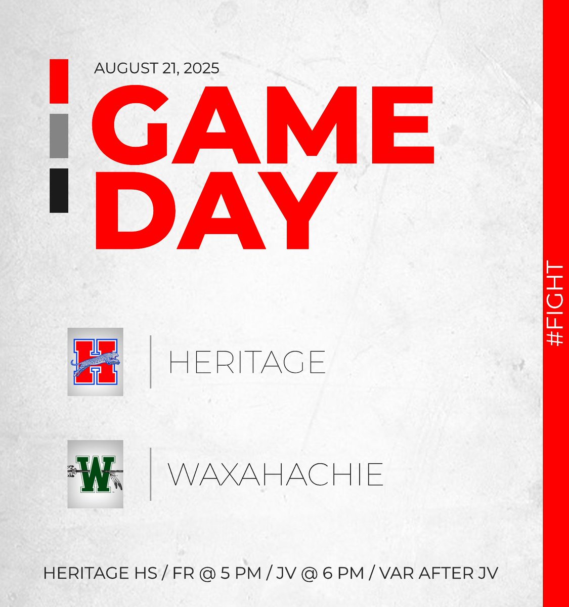 Heritage Football (@heritageftball) on Twitter photo The season is here!
Scrimmage this Thursday @ Home vs Waxahachie!
Freshman @ 5 PM
JV @ 6 PM
Varsity following immediately after.
#FIGHT #GD2BAJ
<a href="/MISD_Athletics/">Midlothian ISD Athletics</a>
<a href="/MidloHeritage/">Heritage HS</a> The season is here!
Scrimmage this Thursday @ Home vs Waxahachie!
Freshman @ 5 PM
JV @ 6 PM
Varsity following immediately after.
#FIGHT #GD2BAJ
<a href="/MISD_Athletics/">Midlothian ISD Athletics</a>
<a href="/MidloHeritage/">Heritage HS</a>
