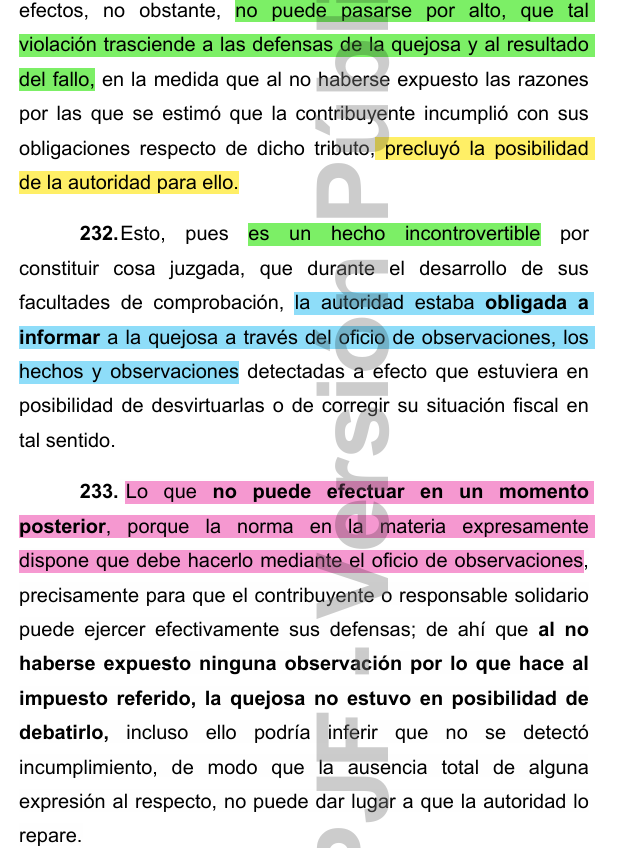 GilLuisJ92's tweet photo. OFICIO DE OBSERVACIONES. EL HECHO DE NO DAR A CONOCER LOS HECHOS E IRREGULARIDADES DETECTADAS, TRASCIENDE EN LA DEFENSA DE LOS CONTRIBUYENTES Y PRECLUYE LA POSIBILIDAD DE LA AUTORIDAD PARA HACERLO; CONFIGURANDO LA NULIDAD LISA Y LLANA https://t.co/8Rw0SxS5s2