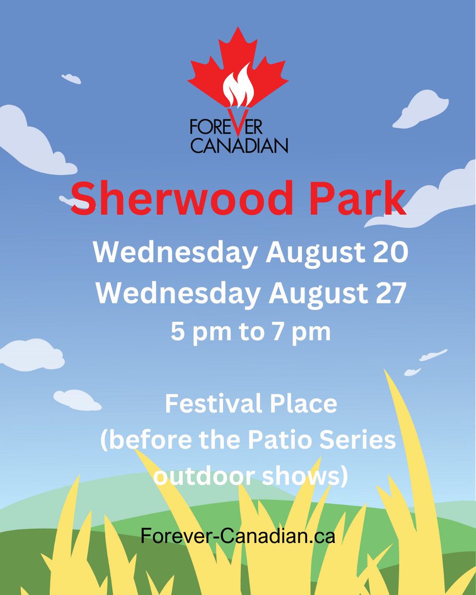 SLAVE LAKE, AIRDRIE, CALGARY and SHERWOOD PARK, here are new #ForeverCanadian petition locations for you.

#Yyc