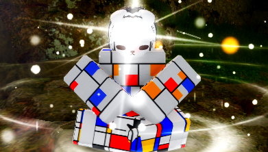 This is what you see when you move Pop's bangs out of the way