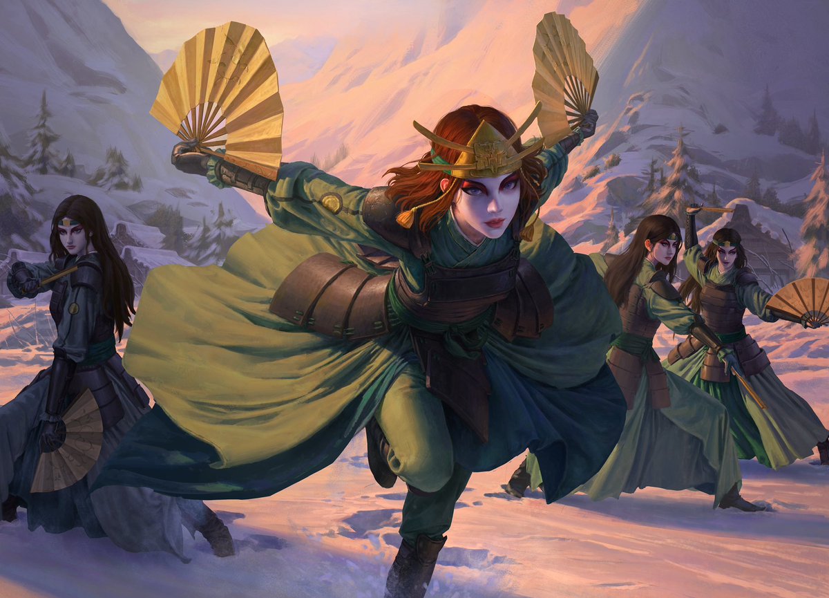 Suki，Kyoshi Warrior
Glad to share my art for this new MTG set!
Ad：Cassie Murphy
©2025 Viacom International Inc. All Rights Reserved. Nickelodeon, Avatar: The Last Airbender and all related titles, logos and characters are trademarks of Viacom International Inc.
#MTG #MTGxATLA