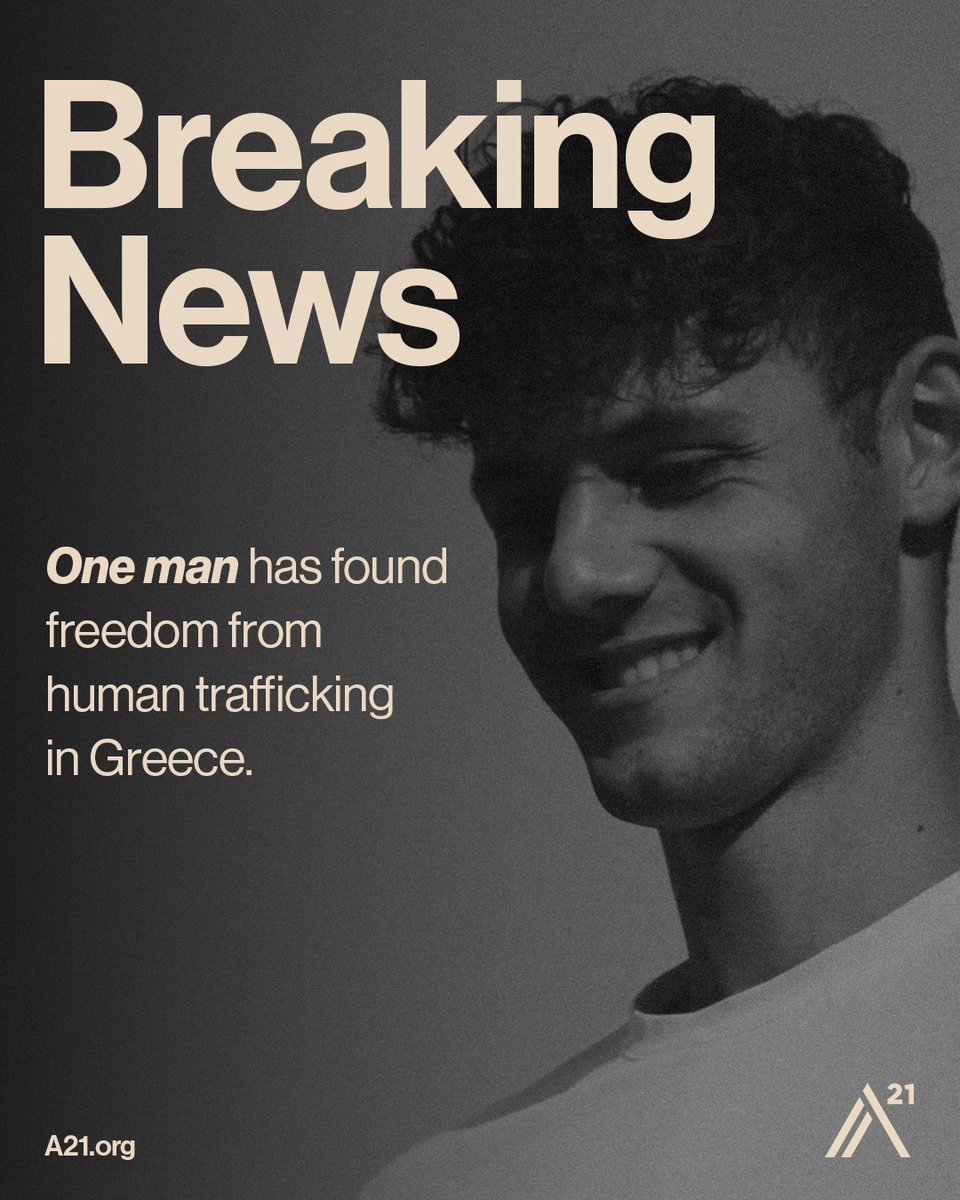 A21's tweet photo. 🚨 Breaking News 🚨
One man has found freedom from human trafficking after being exploited abroad.

Via social media, he accepted what he believed to be a legitimate hospitality job, with travel expenses covered and promises of fair work. But once he arrived, the reality was far from what was promised.

He was forced to work excessive hours without breaks or days off. His identification documents were taken, and threats were used to control him.

Bravely, he reported his situation to the authorities, setting in motion a coordinated rescue effort. Through the partnership of local law enforcement, a national trafficking hotline, and frontline organizations, he was brought to safety.

Today, he is home, has received his unpaid wages, and has taken part in short-term Aftercare to begin rebuilding his life.

This is what freedom looks like.
This is the impact you make.

💛 Comment below to celebrate his freedom with us today.