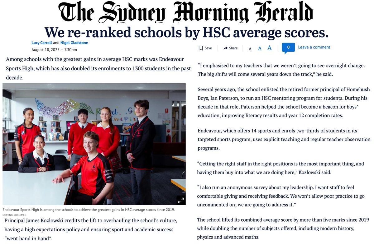 Endeavour Sports HS tweet media