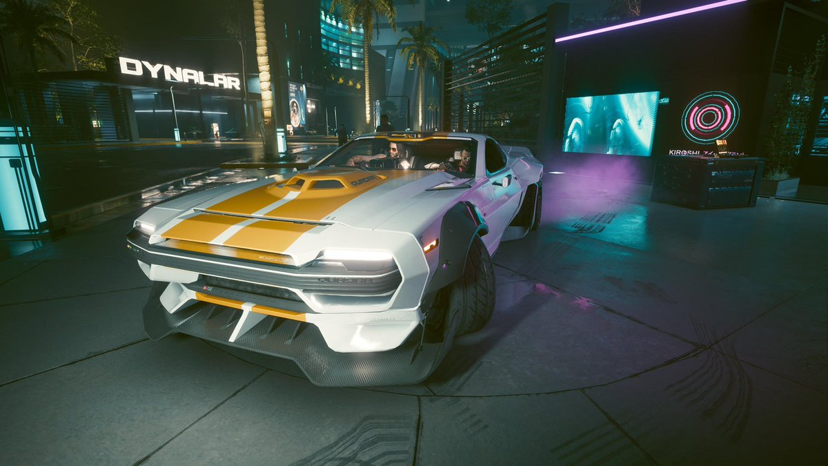 AlbeyAirto's tweet photo. White with Orange racing stripes on Type-66 Avenger? Yes Please #Cyberpunk2077 #type66 #JohnnySilverhand #CyberpunkV #NightCity #Cyberpunk2077PhotoMode https://t.co/pWlo4EI6bF