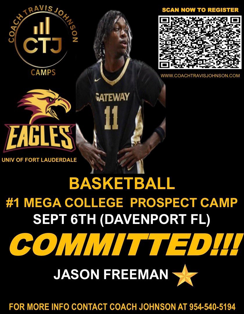 JasonFreeman05's tweet image. Coaches! Saturday September 6th I’ll be attending the Mega College Prospect Camp in Davenport FL
@itsCoachQ
@smcHoops_