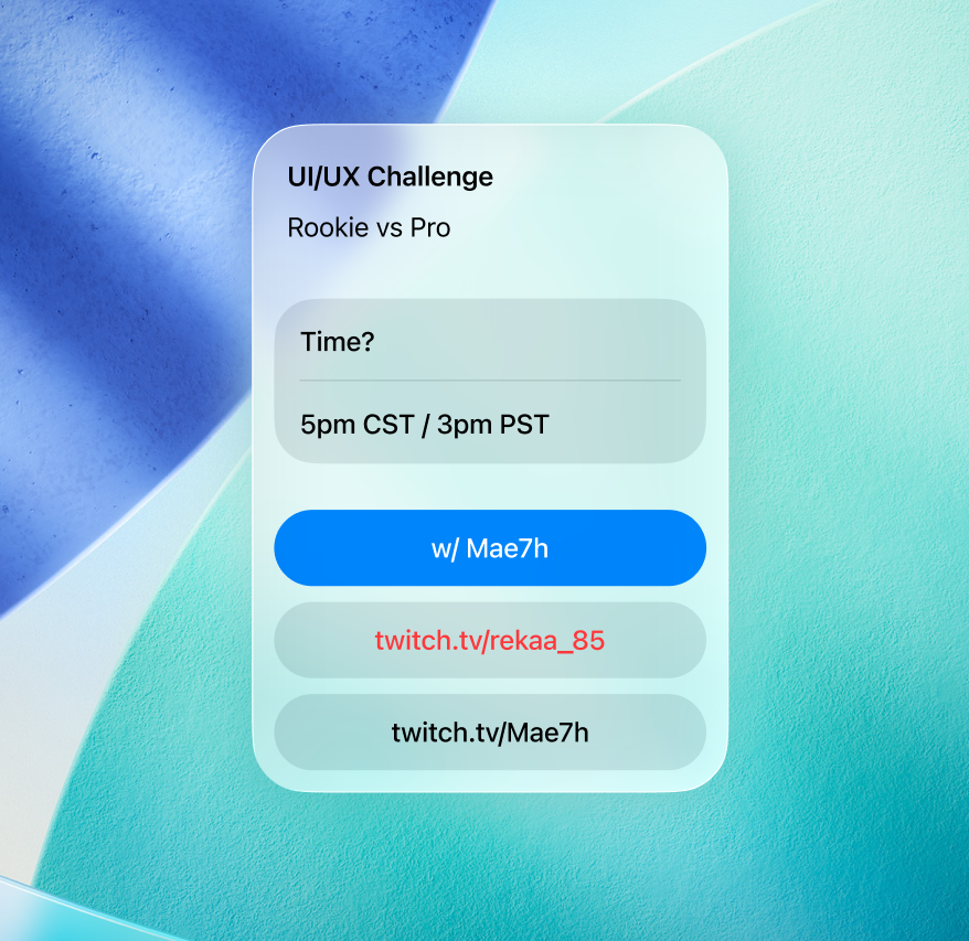 REKAA_85 ๐ฅ๐ข // University Arc (@rekaa_85) on Twitter photo / Stream Announcement? /
Also watch me learn from the best in creating some UI/UX stuff w/ <a href="/Mae7H/">Mae ๐๐ฐ | Android Astrologian</a> this evening! Probably will be the biggest learning experience I will have tonight~!
twitch.tv/rekaa_85 / Stream Announcement? /
Also watch me learn from the best in creating some UI/UX stuff w/ <a href="/Mae7H/">Mae ๐๐ฐ | Android Astrologian</a> this evening! Probably will be the biggest learning experience I will have tonight~!
twitch.tv/rekaa_85