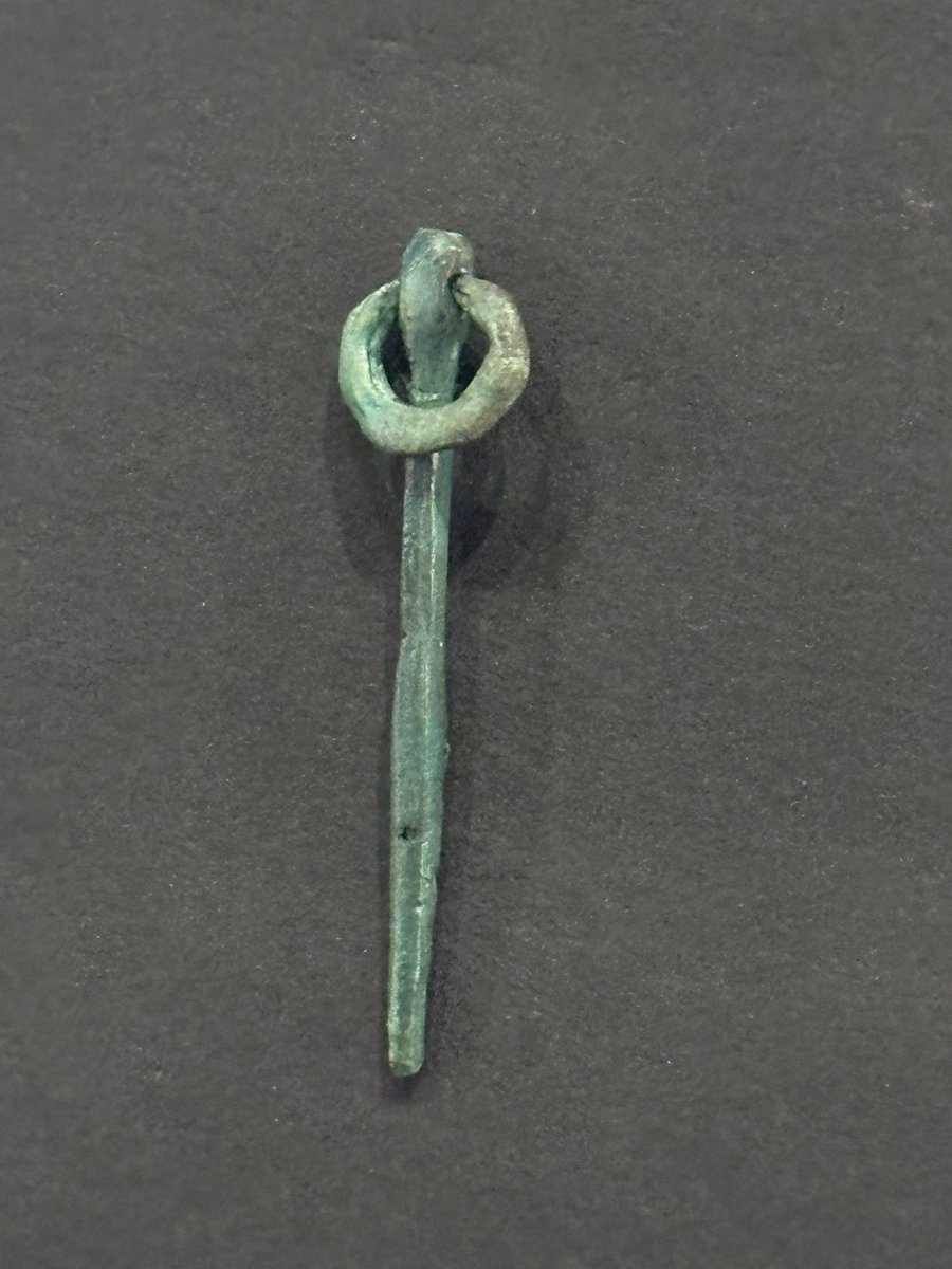 The pin brooch that proved the Vikings made it to North America (excepting Greenland - everyone knew they made it there). A Norse occupant of L’Anse aux Meadows in Newfoundland, Canada, lost this in the hearth of one of the houses there in the early 11thC. It was definitive proof