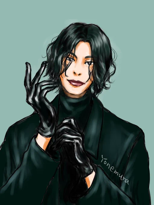 皆さんのカッコいい米津さん見てたら私もまた描きたくなって、今度は革手袋してる米津さんを描いてみました 少し首を傾げる米津さんが好きなんです #米津玄師 #イラスト #JANEDOE