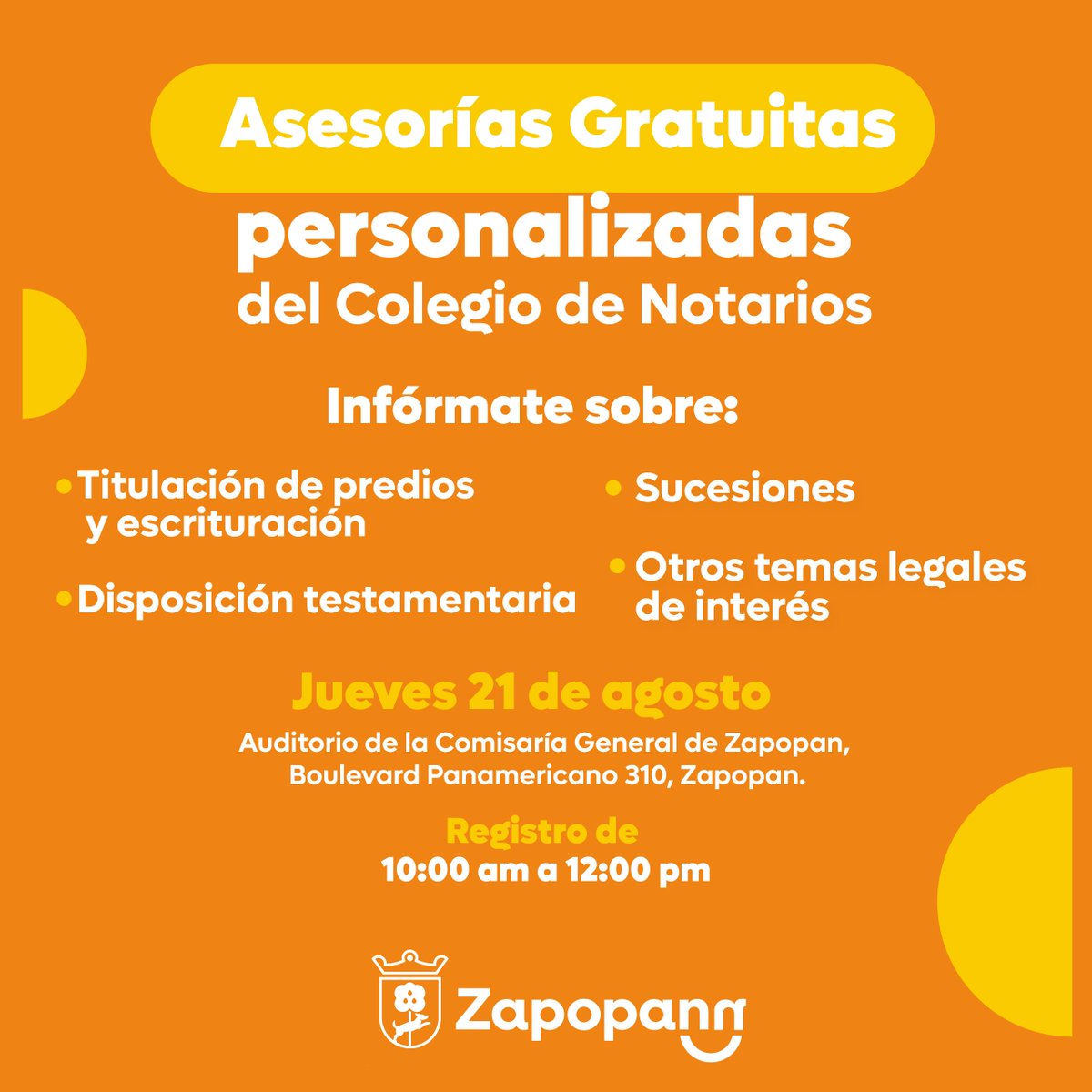 ZapopanGob's tweet photo. 📣 ¡Asesorías legales gratuitas y personalizadas!

🧐Tráenos tu caso y aquí resolveremos tus dudas. 

❌No necesitas registrarte previamente. 

¡Aprovecha esta oportunidad! https://t.co/vxSwwj2NvT