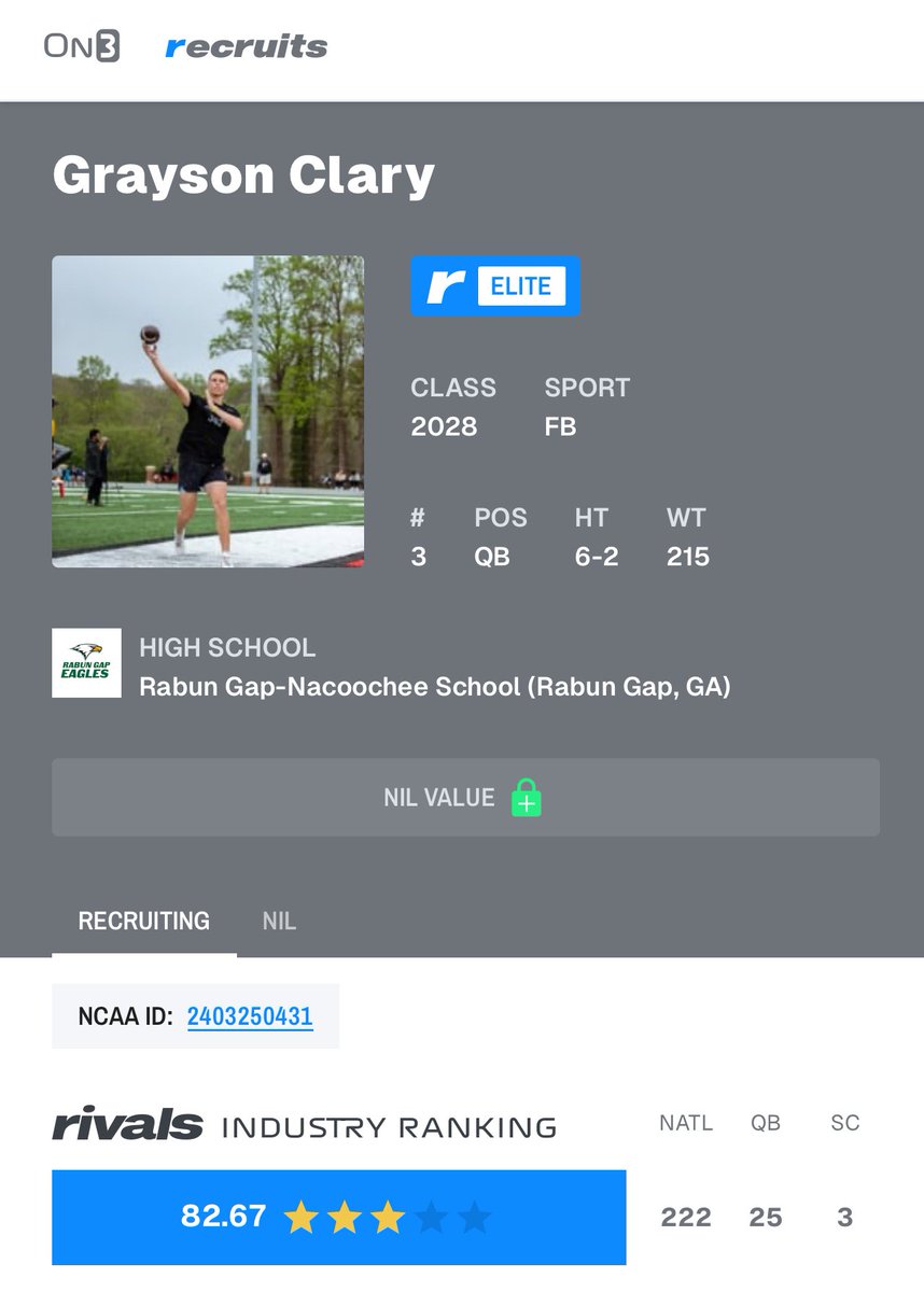 Grayson Clary (@clarygrayson) on Twitter photo Thankful, motivated, and just getting started! <a href="/RabunGapEagles/">Rabun Gap Athletics</a> <a href="/coachdtwhite/">Derek White</a> <a href="/Coach_Danny92/">Danny Alexander</a> <a href="/coachBuckhalter/">Christopher Buckhalter</a> <a href="/ChadSimmons_/">ChadSimmons</a> <a href="/adamgorney/">Adam Gorney</a> <a href="/SWiltfong_/">Steve Wiltfong</a> <a href="/JohnGarcia_Jr/">John Garcia, Jr.</a> <a href="/Andy_Villamarzo/">Andy Villamarzo</a> <a href="/GregSmithRivals/">Greg Smith</a> <a href="/GAPrepVarsity/">GA Prep Varsity</a> <a href="/qbcoachrr17/">Ramon Robinson (RR Elite QB Academy)</a> <a href="/T_Hop7/">Troy McGowens II</a> <a href="/QBC_Atlanta/">QB Country Atlanta</a> <a href="/Liamdouglass99/">Liam Douglass</a> <a href="/AriWasserman/">Ari Wasserman</a> Thankful, motivated, and just getting started! <a href="/RabunGapEagles/">Rabun Gap Athletics</a> <a href="/coachdtwhite/">Derek White</a> <a href="/Coach_Danny92/">Danny Alexander</a> <a href="/coachBuckhalter/">Christopher Buckhalter</a> <a href="/ChadSimmons_/">ChadSimmons</a> <a href="/adamgorney/">Adam Gorney</a> <a href="/SWiltfong_/">Steve Wiltfong</a> <a href="/JohnGarcia_Jr/">John Garcia, Jr.</a> <a href="/Andy_Villamarzo/">Andy Villamarzo</a> <a href="/GregSmithRivals/">Greg Smith</a> <a href="/GAPrepVarsity/">GA Prep Varsity</a> <a href="/qbcoachrr17/">Ramon Robinson (RR Elite QB Academy)</a> <a href="/T_Hop7/">Troy McGowens II</a> <a href="/QBC_Atlanta/">QB Country Atlanta</a> <a href="/Liamdouglass99/">Liam Douglass</a> <a href="/AriWasserman/">Ari Wasserman</a>
