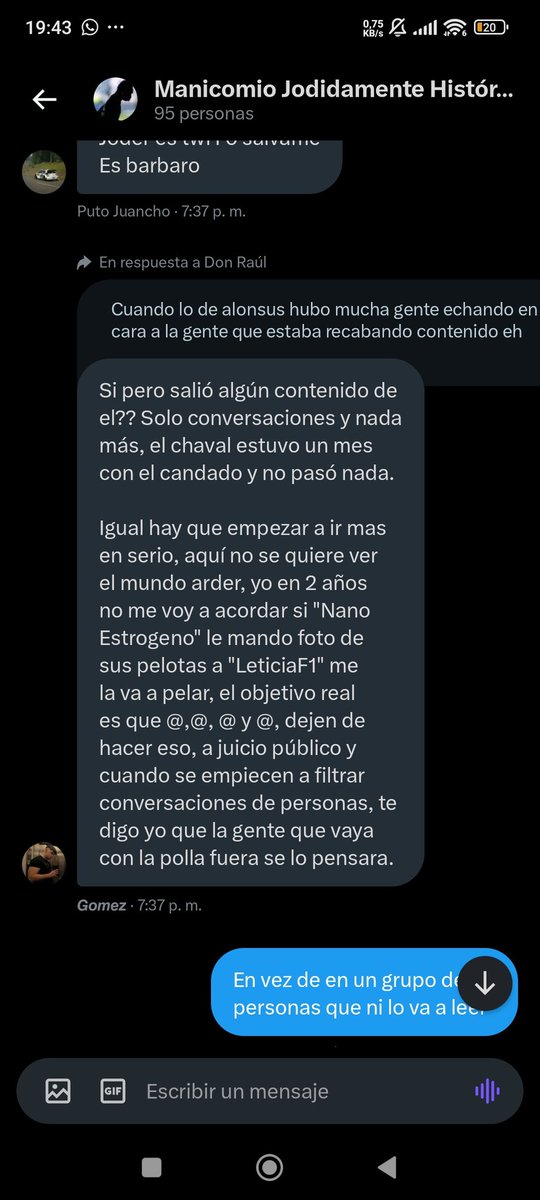 Porque viene esto os preguntaréis?

Pues porque veía que habían cosas con las que no se juegan, lo que al principio pensaba que era humor se volvió en algo que poco a poco iría siendo más serio.

Tenemos aquí a Gómez haciéndose el justiciero con que hay que perseguir a los que
