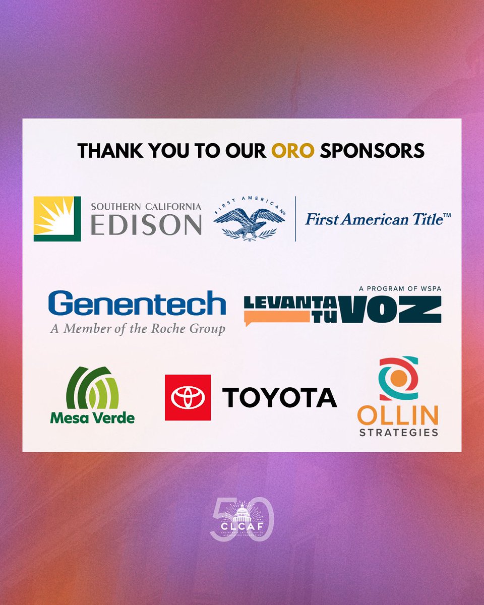 CLCA_Foundation's tweet image. On behalf of the CLCAF Executive Board, we would like to extend a huge thank you to our 2025 CLCAF sponsors. Every year, CLCAF uses donations support our outreach and annual programming, this is only made possible by generous donations from our sponsors.