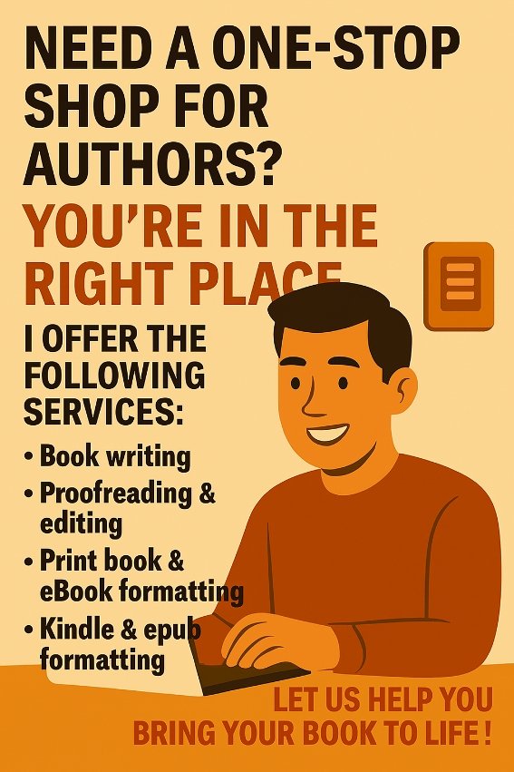 Need a one-stop shop for authors?

I offer the following:

-Book writing
-Proofreading &amp; editing
-Printbook &amp; eBook formatting

Let us help you bring your book to life!

upwork.com/freelancers/~0…

#BlackmoresxFreenBeck #DDDBetterFutureXLingOrm #LaCasaDeLosFamososMx #SUPERNOVA