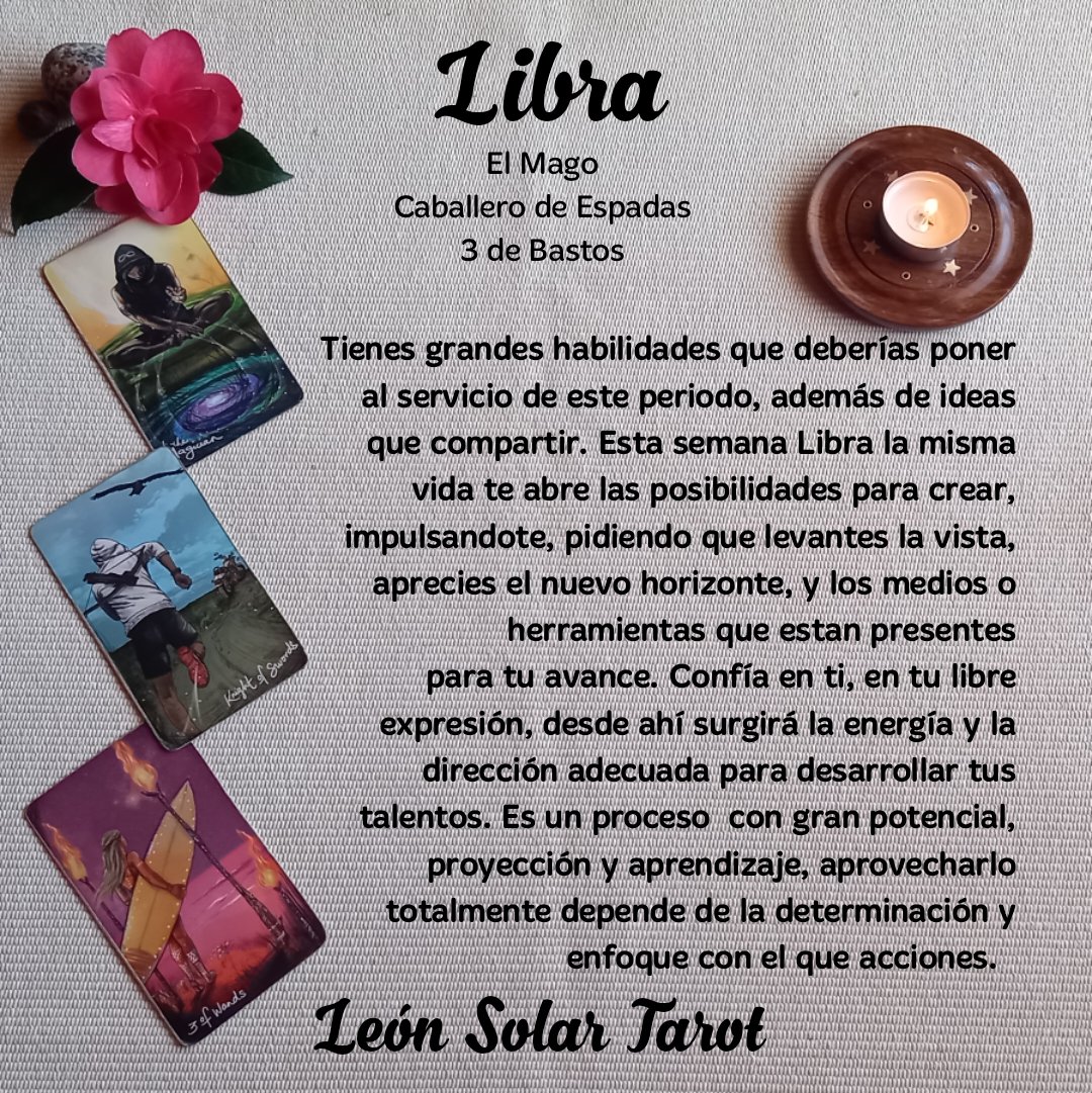 LeonSolarTarot's tweet photo. 🔸 Taróscopo semanal 🔸 
Energías disponibles 
Parte 2

⭐Semana del 18 al 24 de #Agosto2025 

#Leo ♌
#Virgo ♍
#Libra ♎
#Escorpio ♏
#Tarot
#Chile
#LeonSolarTarot 🦁 https://t.co/9W27DBM8SM