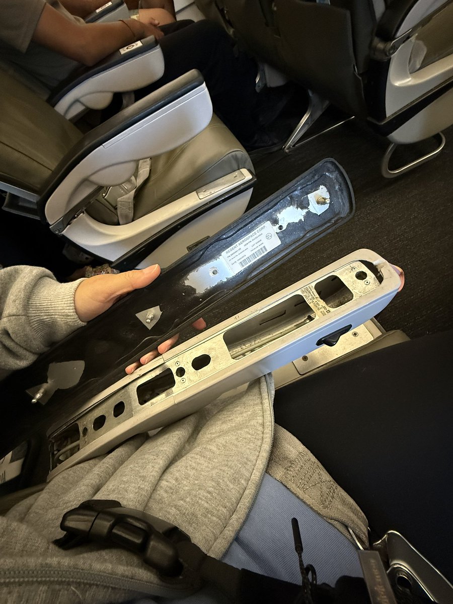BrookStebler's tweet photo. @JetBlue hey so I don’t complain but also literally what the hell 😅 also paying for a seat and being forced to check a bag when the bin above me is empty??? https://t.co/SQOlTpGRNb