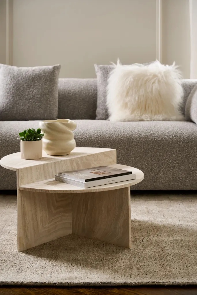 trithouse's tweet image. Our favourite marble and travertine products are back in stock. Bring timeless elegance and natural beauty into your space with these classic piece. Featured here is the Radius Coffee Table, Lagoon Coffee Table, Chloe Coffee Table, Cube Coffee Table and Lia Pedestal.