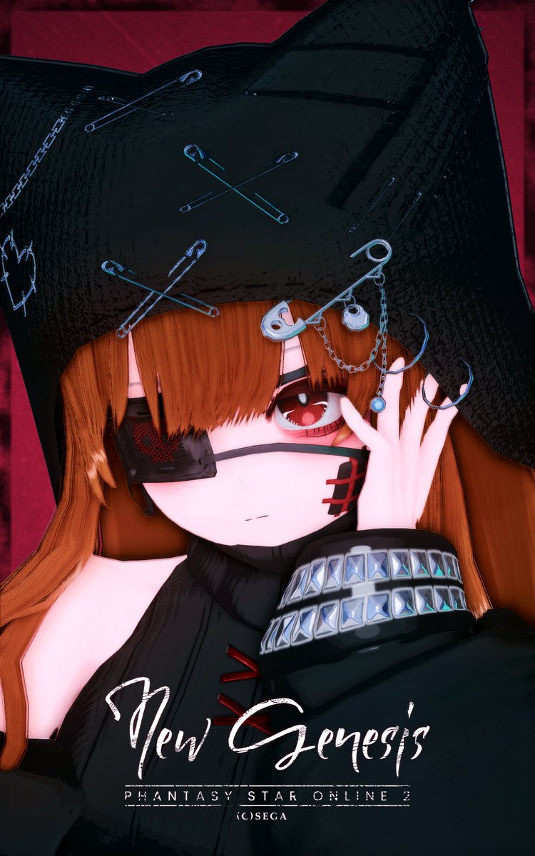 フレの髑髏眼帯のマネっ子！💀
#PSO2NGS_SS 
#ma7ロゴ 
#ぷそかおようび