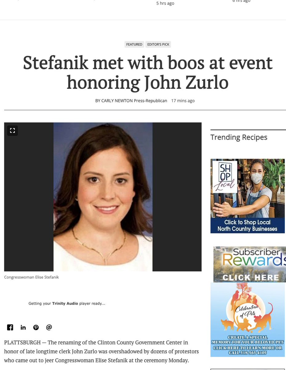 Today, <a href="/EliseStefanik/">Elise Stefanik</a> finally faced her constituents.

It did not go well.
