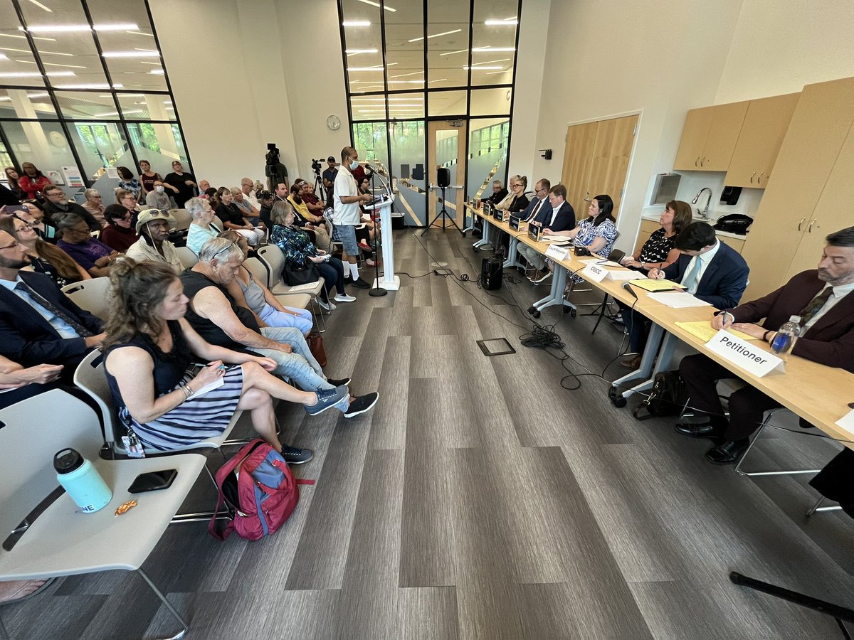 Packed room at the West Perry Indianapolis Public Library branch as the IURC hears public comment on a proposed AES rate increase.

This is one of four hearings for the public to weigh in.