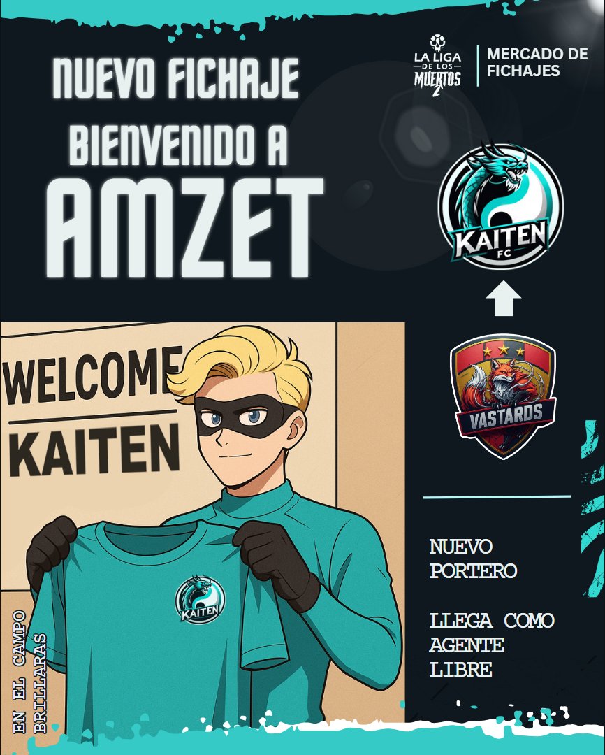 KaitenFC's tweet photo. 🚨 ¡NUEVO FICHAJE EN KAITEN FC! 🚨

El mejor portero de la liga llega a defender nuestro arco: @amZET_  🧤

Viene de @BastardsFc , pero ahora rugirá con el dragón.

Como dijo su expresidente:
 "Me emputa perder, me hierve la sangre, me emputa." 🔥

Así se juega en Kaiten. 💙⚽ https://t.co/N0NAEXSBbn