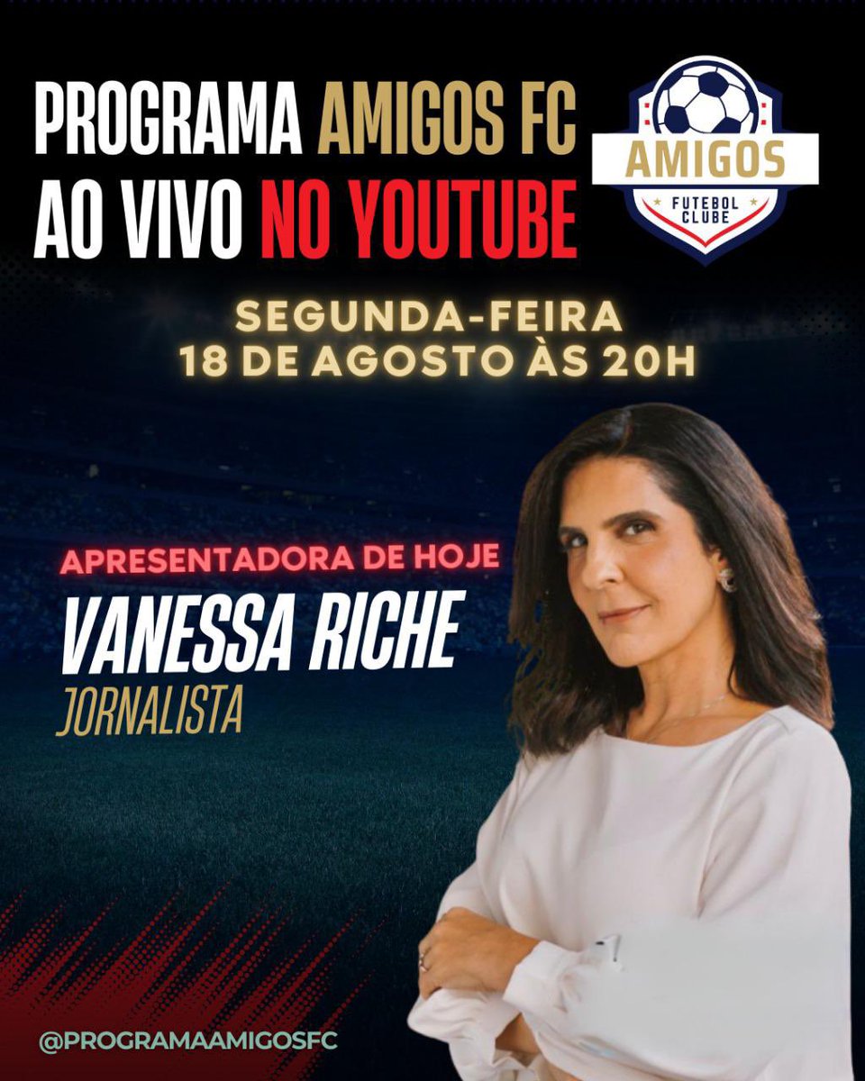 Espero vocês às 20h no <a href="/programafutfc/">programaamigosfc</a> para falar muito de <a href="/VascodaGama/">Vasco da Gama</a> 💢❤️#vasco