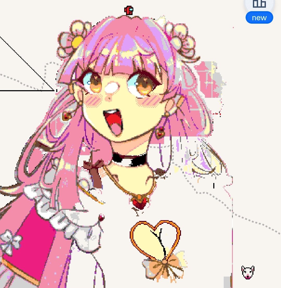 AWOOOOO!!!! FELIZ LUNES ¿cómo les ha ido? ¿ya almorzaron? ( ദ്ദി ˙ᗜ˙ ) muchísimas gracias a todos los warus por ayudarnos con harupixelito, está muy hermosa y ya avanzamos demasiado! Recuerden hacer su mini warucito a un lado 𖹭