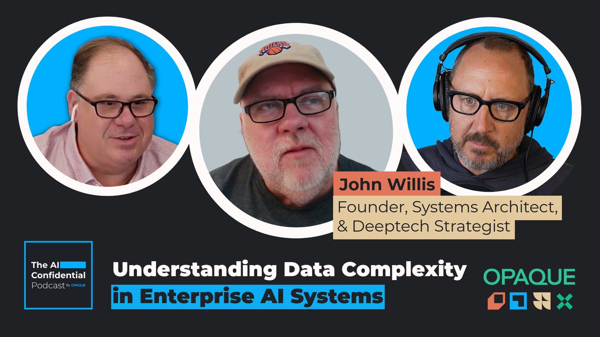 AI Confidential Podcast 
Understanding Data Complexity
Data exhaust is a silent threat. <a href="/johnwillis/">johnwillis</a> unpacks AI history and why legacy tech debt haunts adoption podcast.aiconfidential.com. Learn how the NORMAL stack embeds governance and why retrieval‑augmented generation (RAG) isn’t