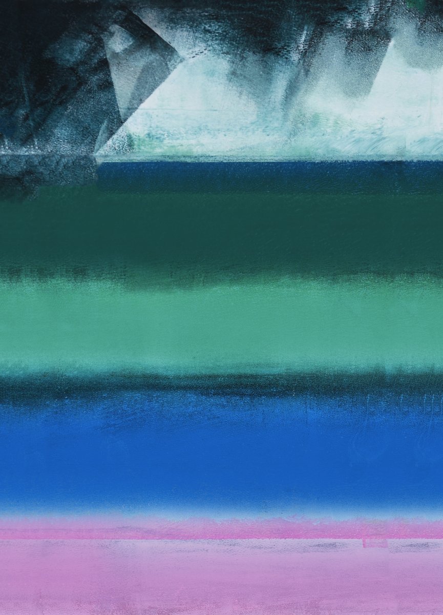 When the World Slows — my latest monoprint series.
Quiet horizons, softened light, colours drifting in and out of focus.

Art made for the moments when everything finally pauses.

Tempest over the marsh - #nftauction <a href="/drip_haus/">DRiP 💧</a>