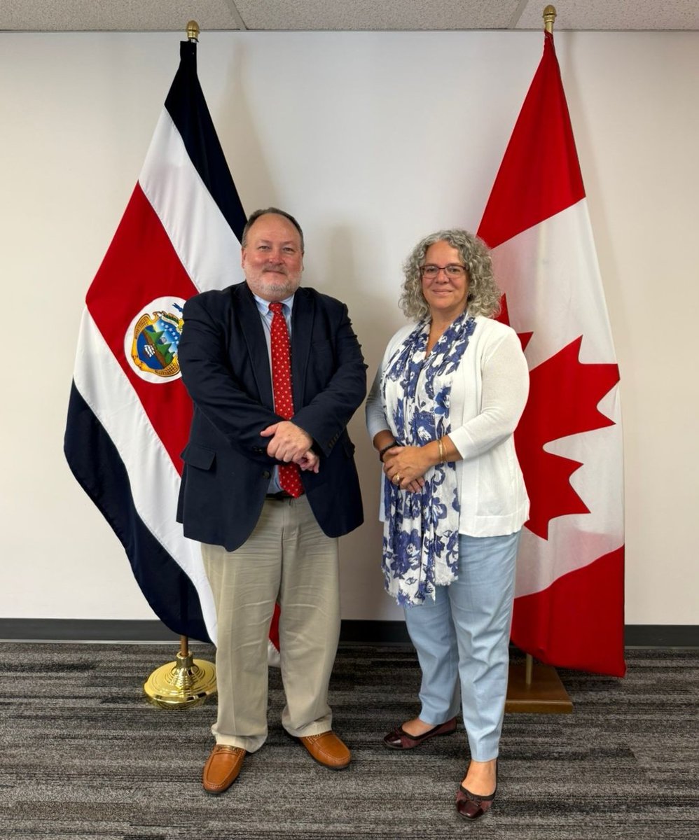 Strengthening 🇨🇷🤝🇨🇦 ties! Ambassador-designate of Costa Rica, Germán Serrano met with Ambassador of Canada in Costa Rica, Ioanna Sahas Martin to discuss shared priorities and cooperation.
<a href="/CRcancilleria/">Cancillería Costa Rica 🇨🇷</a> 
<a href="/EmbCanCRHNNI/">Canadá en Costa Rica, Honduras y Nicaragua</a>
