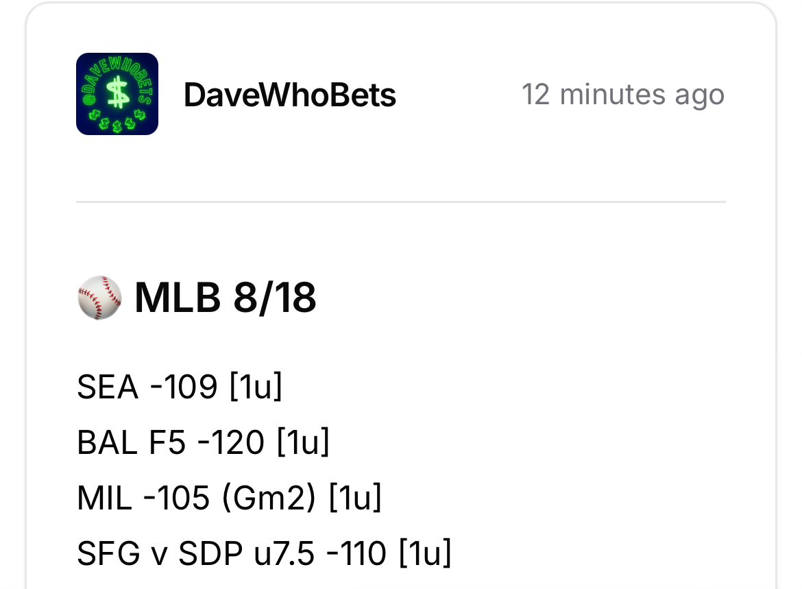DaveWhoBets's tweet photo. It’s been too long Dave Disciples. 

Here’s today’s full VIP card: https://t.co/vQgffjBPFq