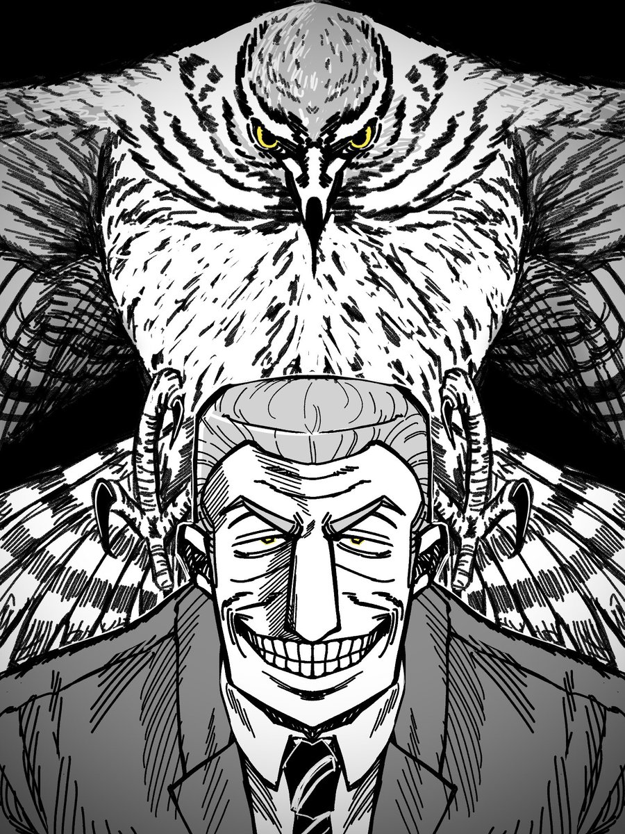 鷹っぽいなと思って描きました