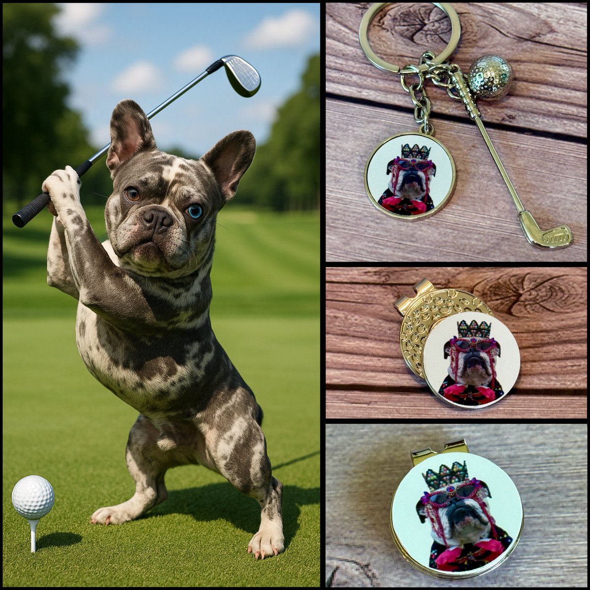 Golf ball markers! Golfer keychain! Both customized with your Fur Baby! (Or photo of your choice! 💙💙💙

FurBabyBracelets.etsy.com