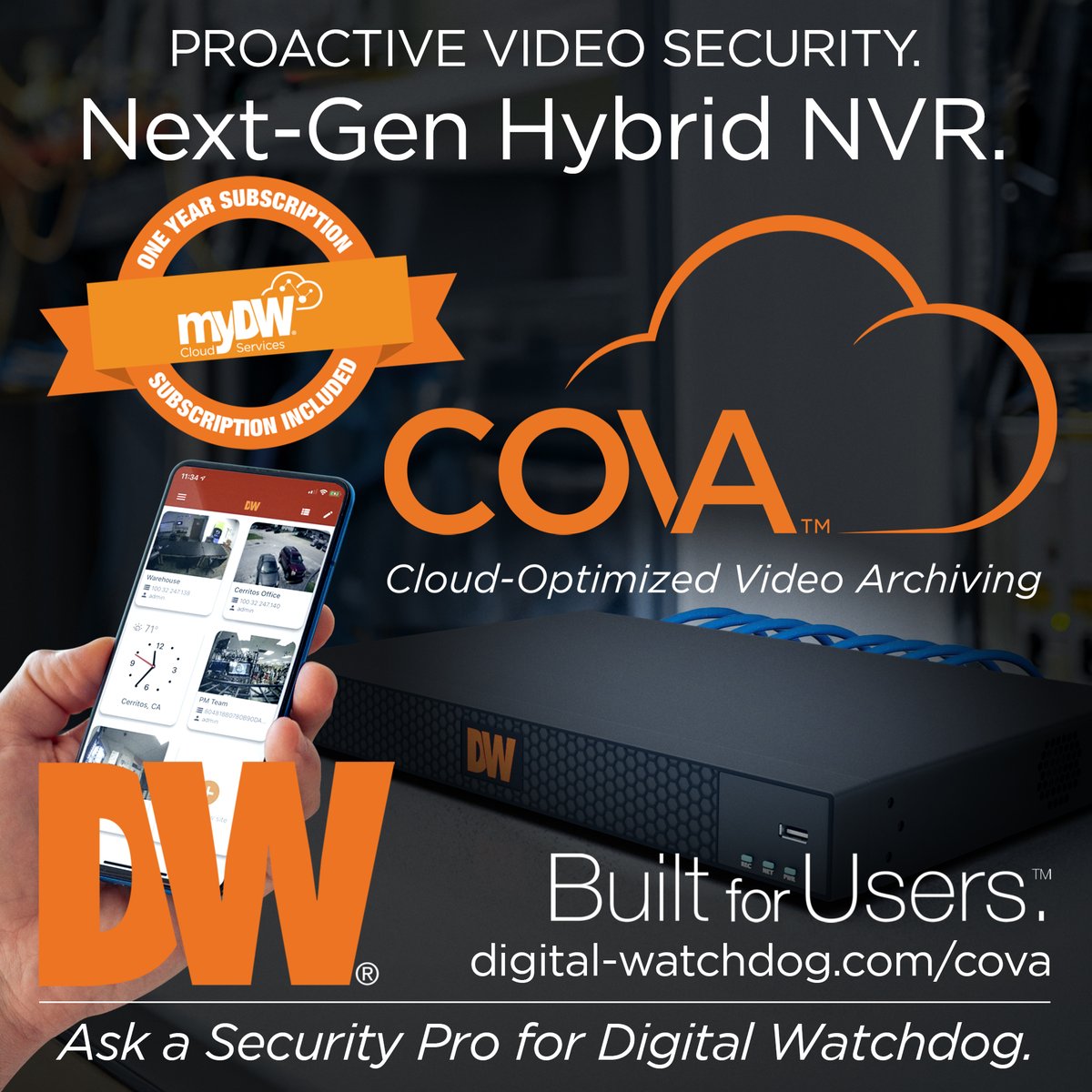 #NEW digital-watchdog.com/cova -- Strategic #integrators are redefining #video #security by embracing #cloud-native solutions that go beyond hardware. DW empowers them with #scalable, future-ready platforms designed to meet the evolving demands of modern organizations — delivering
