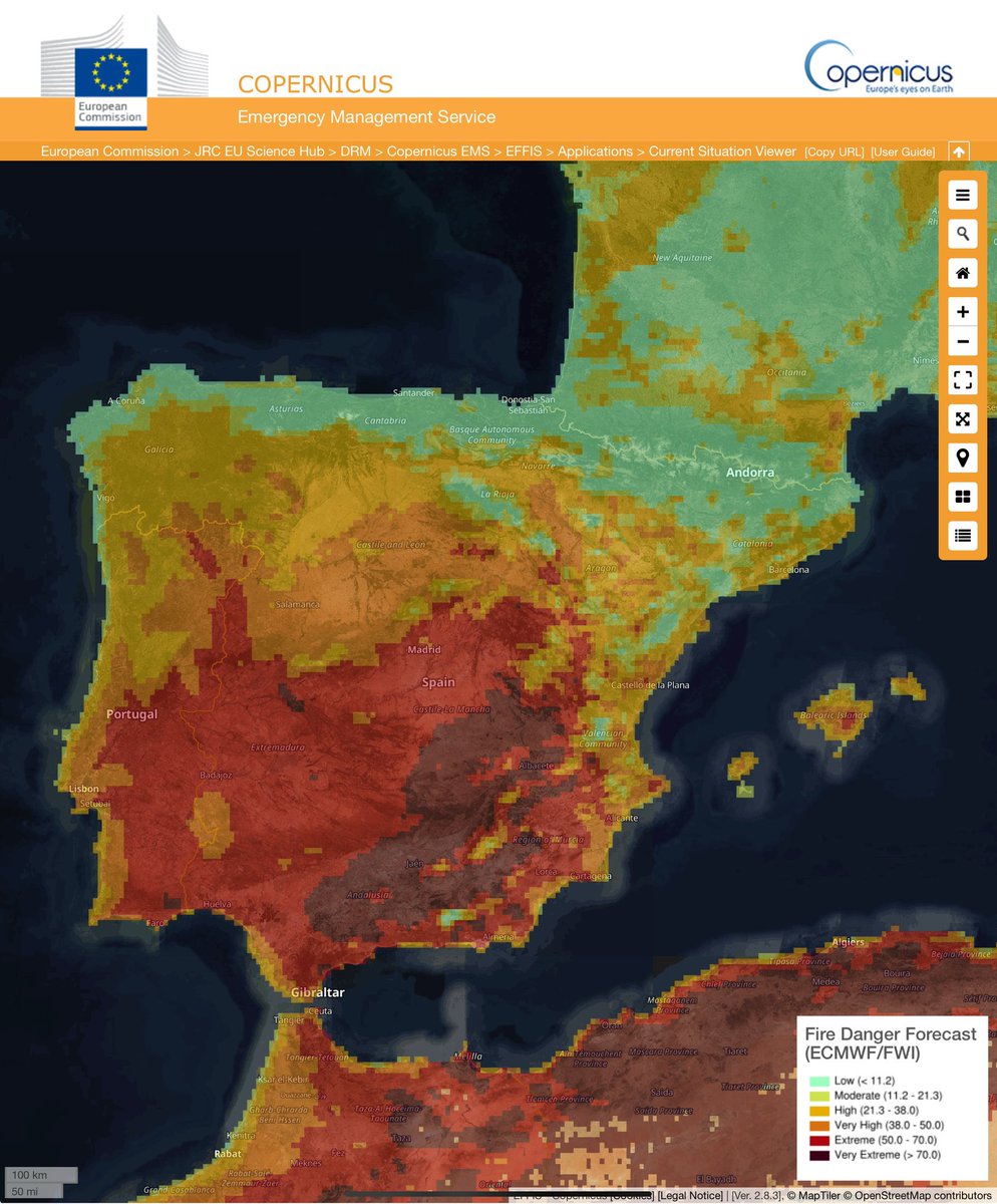 Buenos días, amigos.

Como digo en el último párrafo del informe sobre el riesgo de incendios para hoy, durante esta noche habrá una recuperación significativa de la humedad en las zonas incendiadas de la península, que llegará al 100% en las zonas del noroeste, lo que permitirá