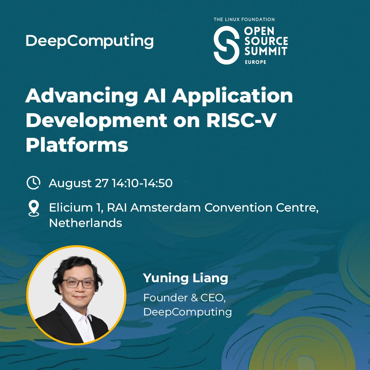 🚀 #OSSummitEU is just around the corner! 
Don’t miss <a href="/Yuning_XC5/">YN</a>'s insightful talk and be sure to stop by the DeepComputing booth B15 for hands-on innovation and exciting activities.

#RISCV #OpenSource