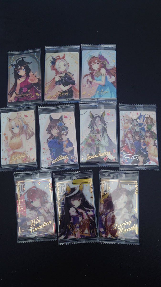 cantetu's tweet image. ウマ娘ウエハースSpecial R 2025
交換募集

求）スティルインラブ 赤 3.5周年イラスト
       キングヘイロー 
       上記各一枚コンプ目的のため優先
       シーザリオ（無限回収中）
譲）下記画像①

郵送及び都内手渡し交換可能になります
ご検討のほどよろしくお願いします
#ウマ娘