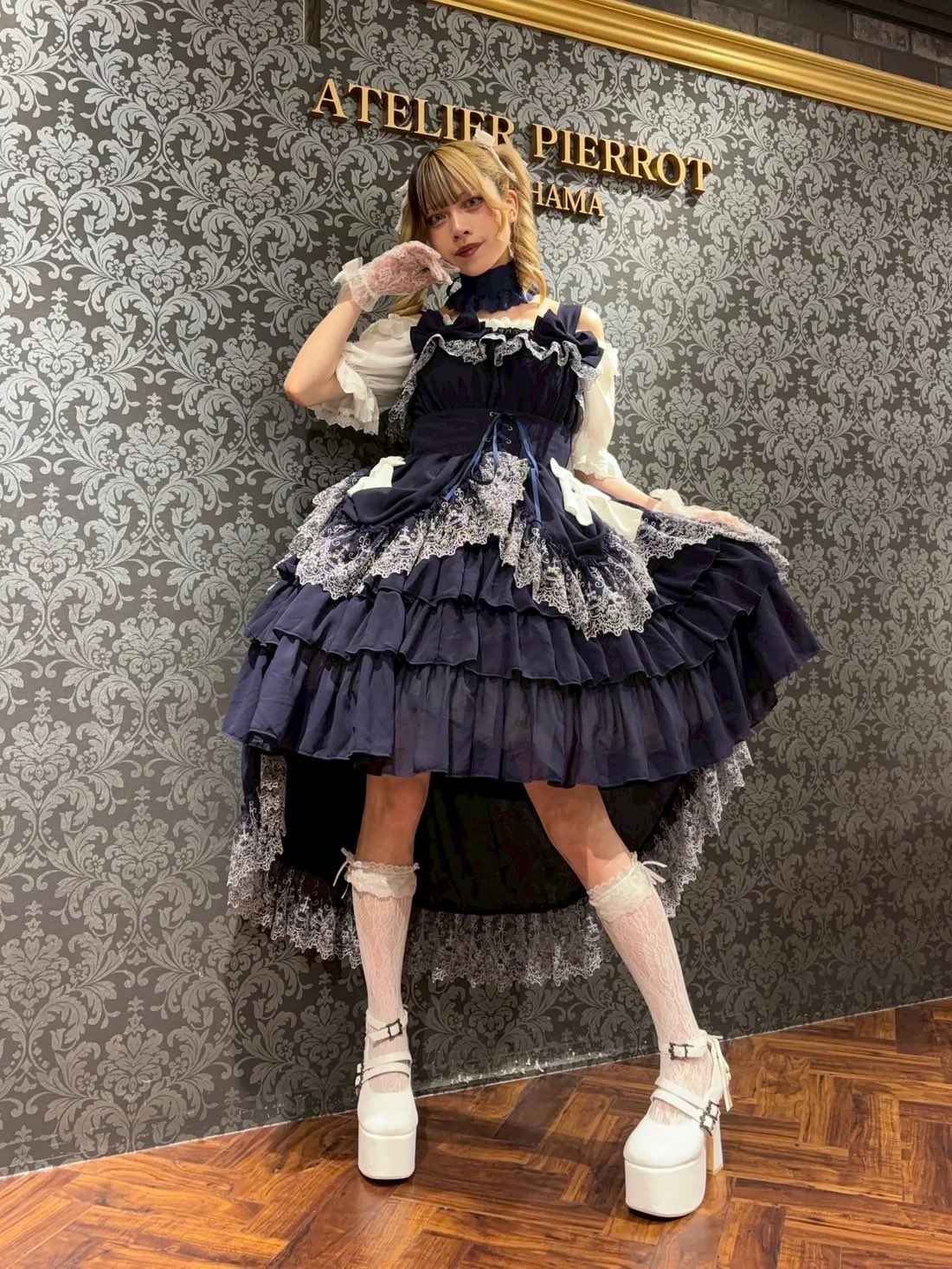 ATELIER PIERROT ジャンパースカート ネイビー 紺 スカート ATELIER-PIERROT on X: 