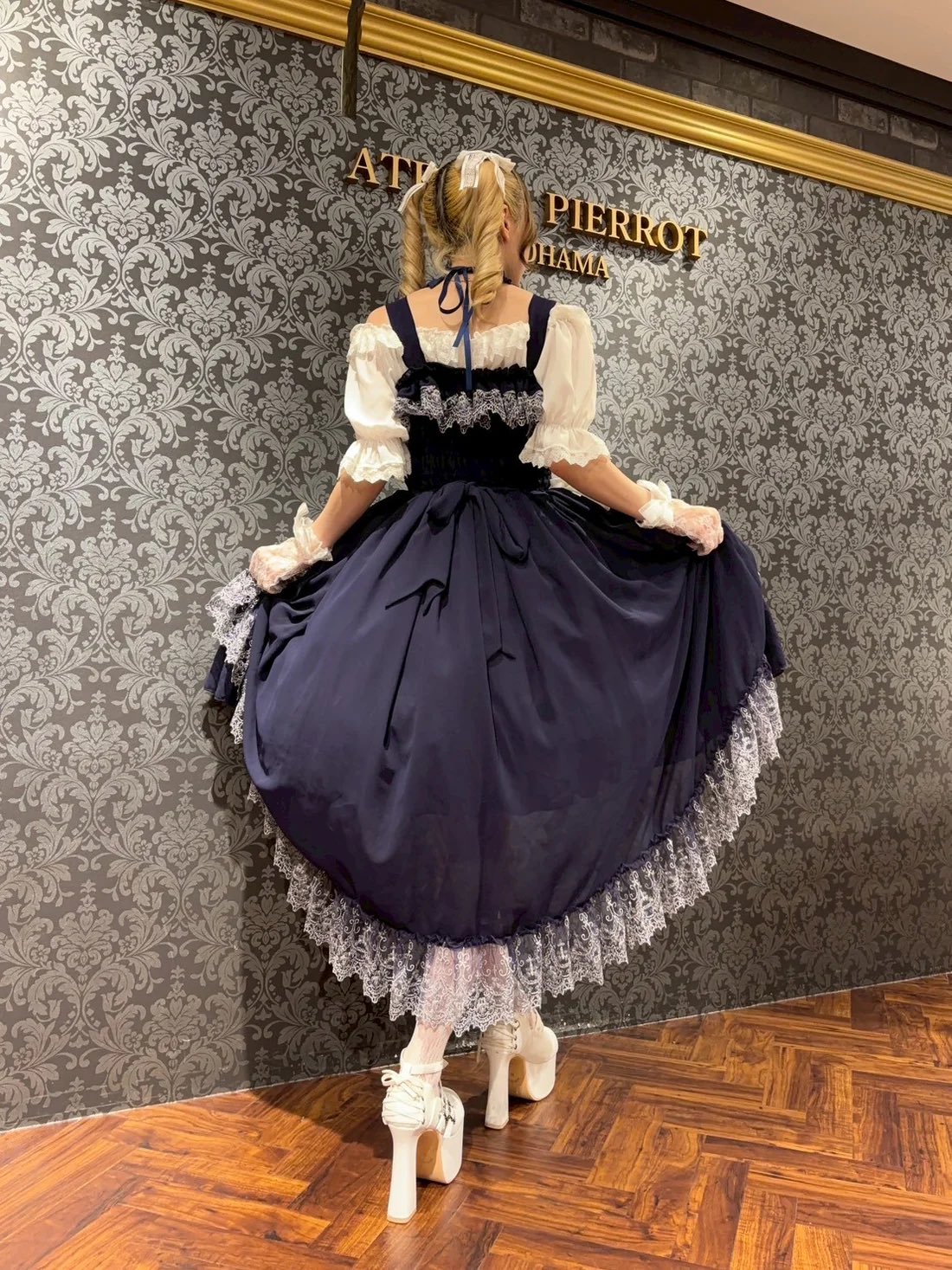ATELIER PIERROT ジャンパースカート ネイビー 紺 スカート ATELIER-PIERROT on X: 