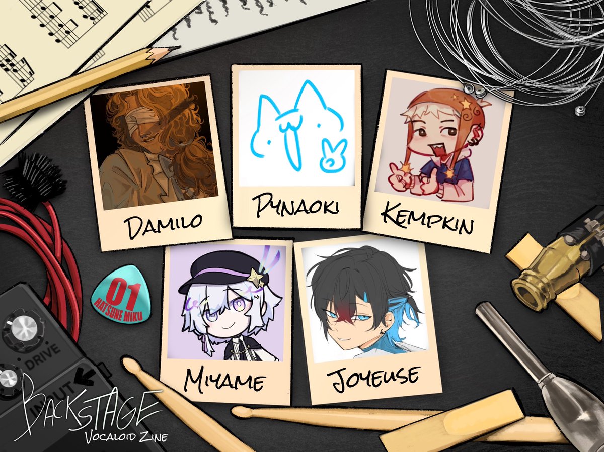 Backstage_Zine's tweet photo. We’d like to introduce more of our artists!

Today we have Damilo @mendacion, Pynaoki @/Py.naoki (insta), Kempkin @kempkin_, Miyame @_astaroid &amp; Joyeuse @joooyeuse_

Remember to check them out! https://t.co/UP3ceOCAAF