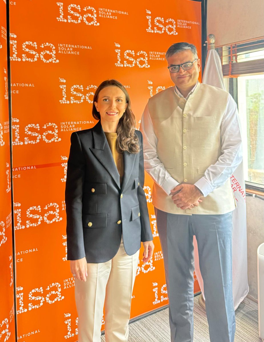 isolaralliance's tweet photo. We are delighted to welcome #Moldova as the 107th Member of the International Solar Alliance (ISA).

Director General of ISA met with H.E. Ms. Ana Taban, Ambassador of the Republic of Moldova 🇲🇩 to India yesterday.

ISA is committed to working closely with Moldova to realize a Country Partnership Framework (CPF) and subsequent development of a Country Partnership Strategy (CPS). We welcome Moldova's initiative as the first country from the Europe & Others region of ISA to take this significant step.

Together, we continue to advance our mission of making #solarenergy accessible, affordable, and #sustainable worldwide.

#SolarEnergy #GlobalPartnerships #ISAMembers #AmbitionToAction #VoiceForSolar #MoldovaInIndia

@MoldovaInIndia I @ana_taban I @Ashish_Khanna