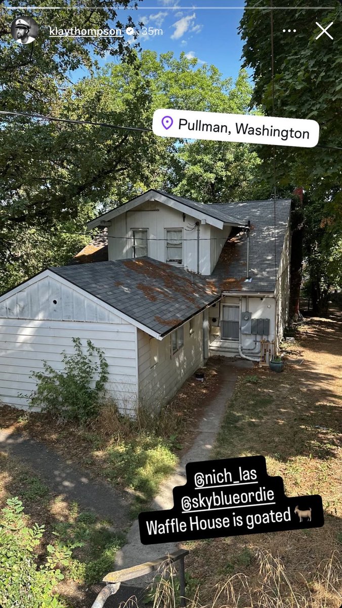 Klay Thompson showing off his old house.
We gotta find out who lives there😂