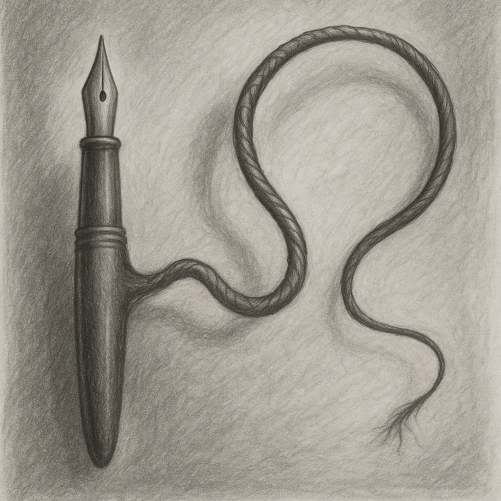 نفدَ مِدادُه؛ فتحوَّل سوطًا. 

#ق_ق_ج